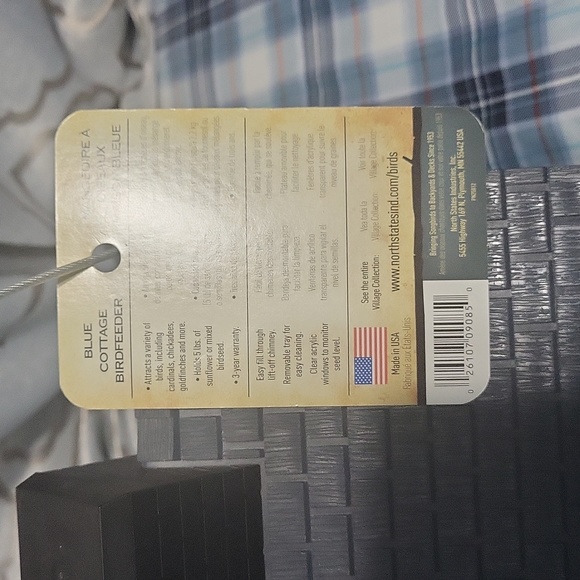 Blue cottage house birdfeeder NWT Village Collection blue gray NEW - Picture 2 of 6